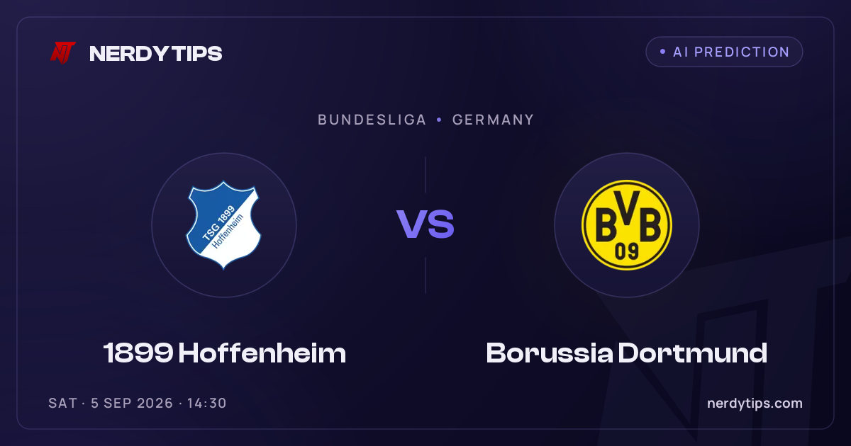 1899 Hoffenheim vs Borussia Dortmund Prediction
