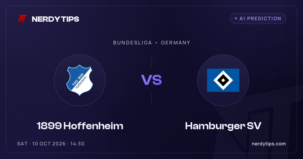 1899 Hoffenheim vs Hamburger SV Typy