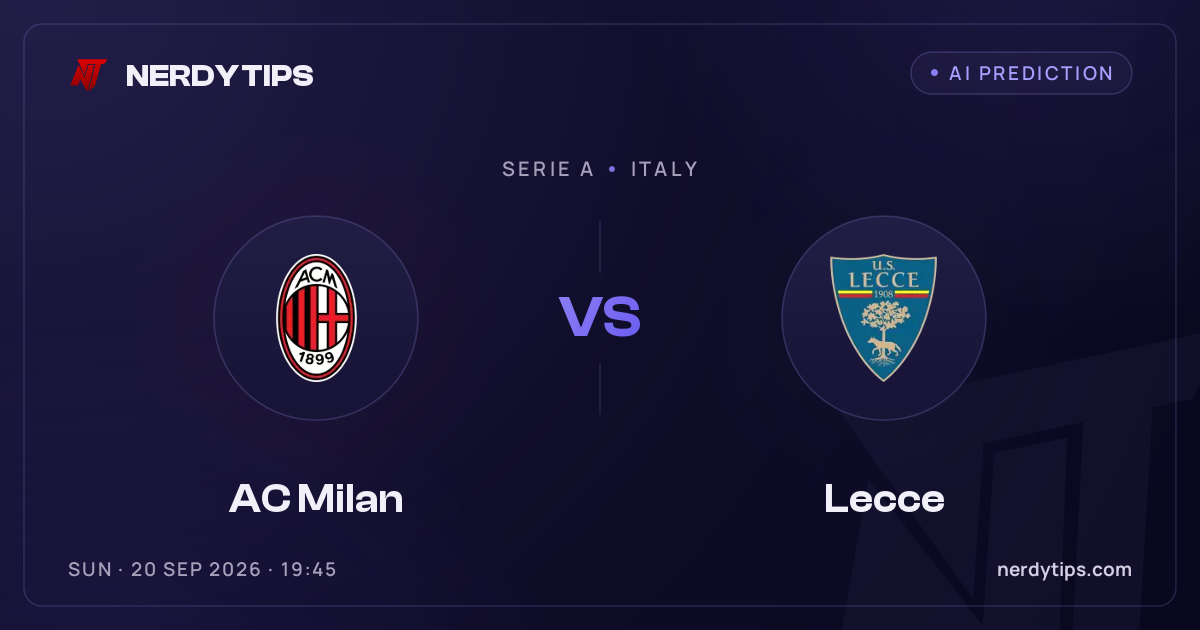 AC Milan vs Lecce Tipp