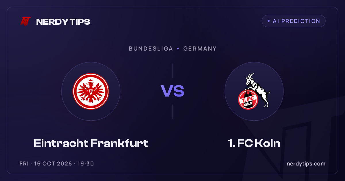 Eintracht Frankfurt vs 1. FC Koln Typy