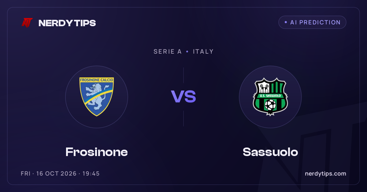 Frosinone vs Sassuolo Tahmin
