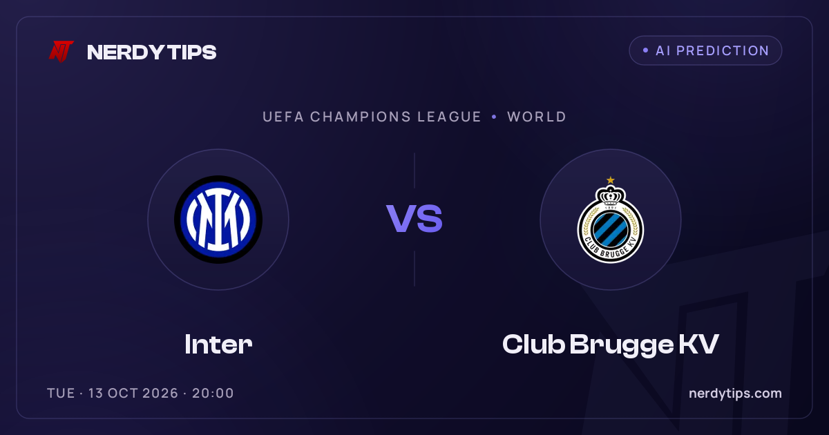 Inter vs Club Brugge KV Speltips