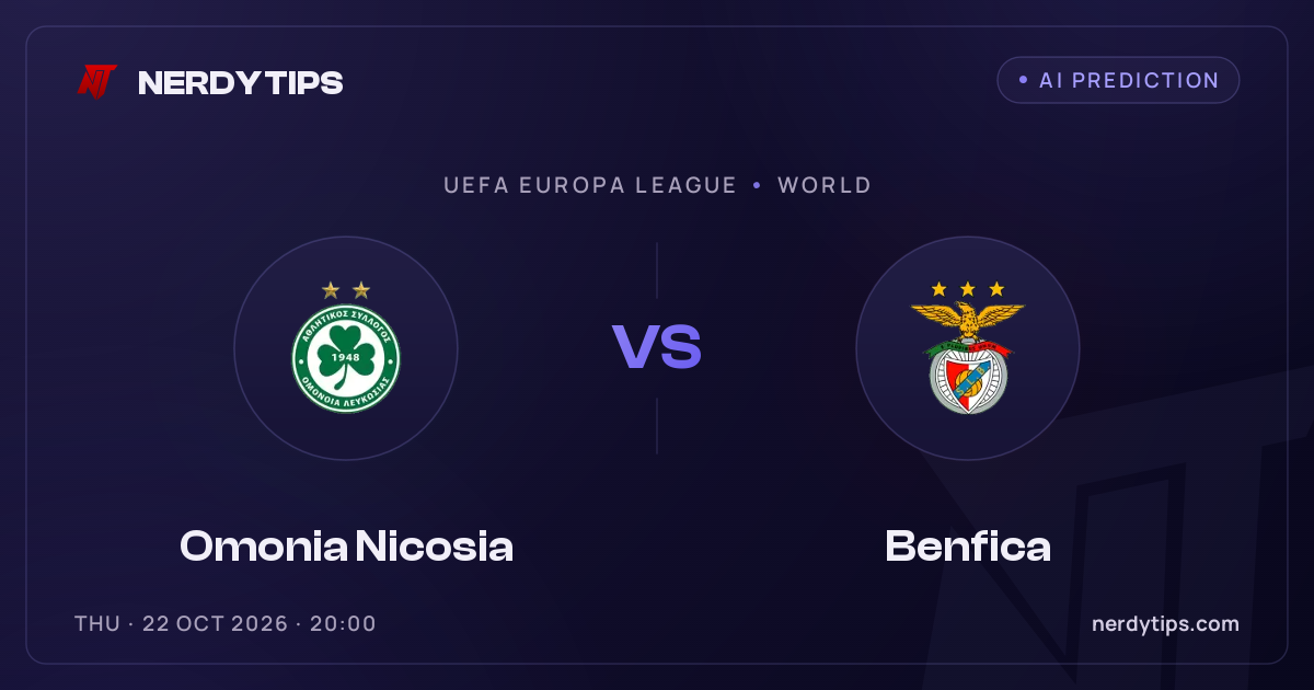 Omonia Nicosia vs Benfica Typy