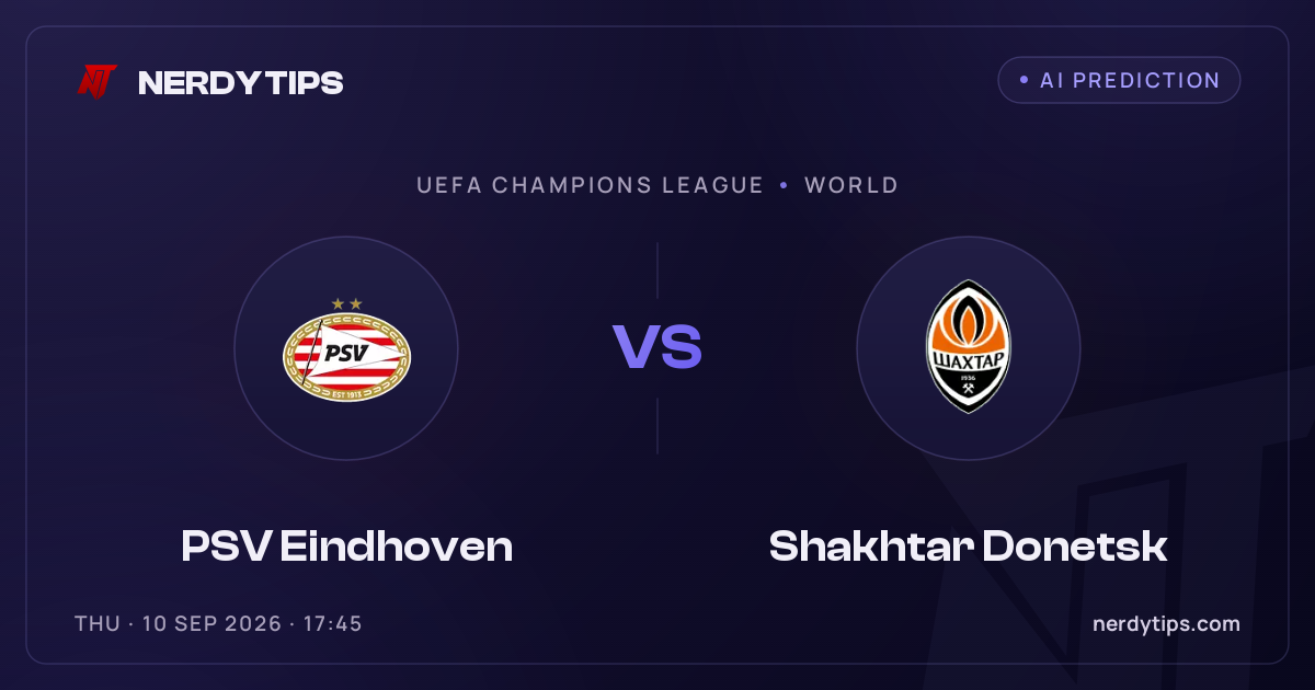PSV Eindhoven vs Shakhtar Donetsk Typy