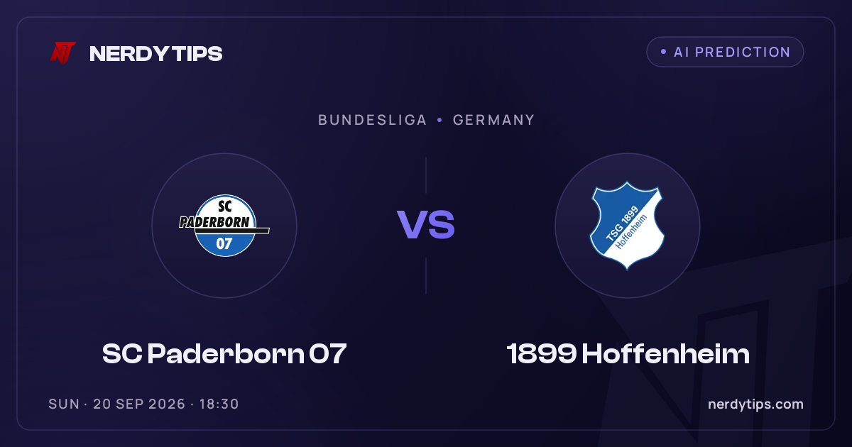 SC Paderborn 07 vs 1899 Hoffenheim Speltips
