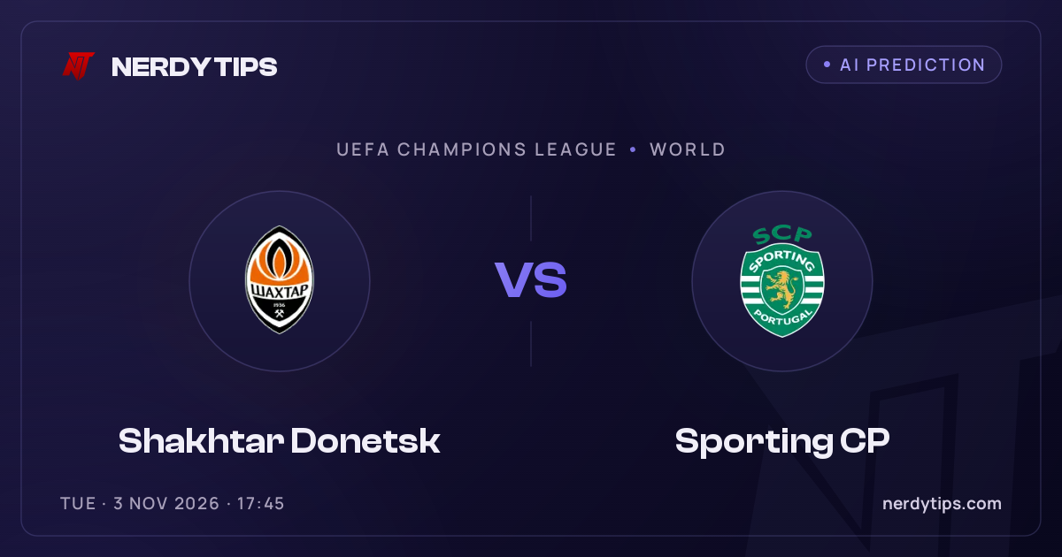 Shakhtar Donetsk vs Sporting CP Speltips