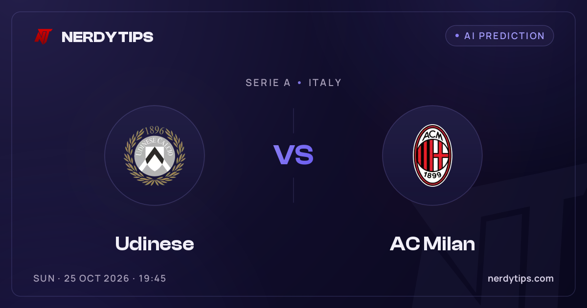Udinese vs AC Milan Prediction